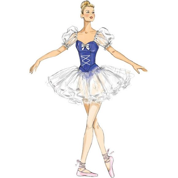 McCalls M7615 Misses Ballet Costume with Tutu Sewing Pattern New Size 14 to 22 - Picture 5 of 11